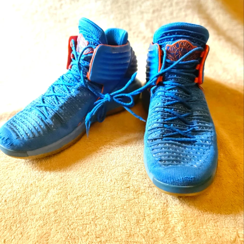 Jordan crafted by jordan  these air jordan 32 russell westbrook sneakers are part of the air jordan product line and designed with a  photo blue